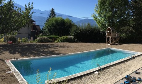 Construction piscine 10m x 4m à Saint Ismier près de Grenoble
