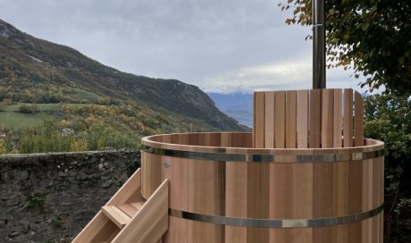 LIVRAISON ET INSTALLATION D'UN BAIN NORDIQUE 5 PLACES À SAINT MARTIN LE VINOUX