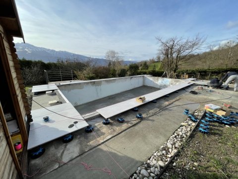 Rénovation d’une piscine 10m x 5m à Saint Ismier