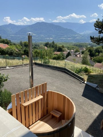 Installation d'un bain nordique 5 places à La Terrasse