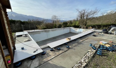 Rénovation d’une piscine 10m x 5m à Saint Ismier