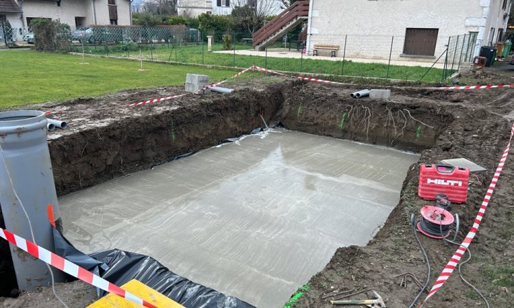Construction d'une piscine sur mesure 7m x 3.50m à Noyarey