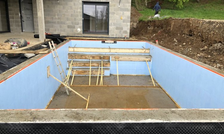 Construction sur mesure d'une piscine miroir 8m x 4m à Brié-et-Angonnes