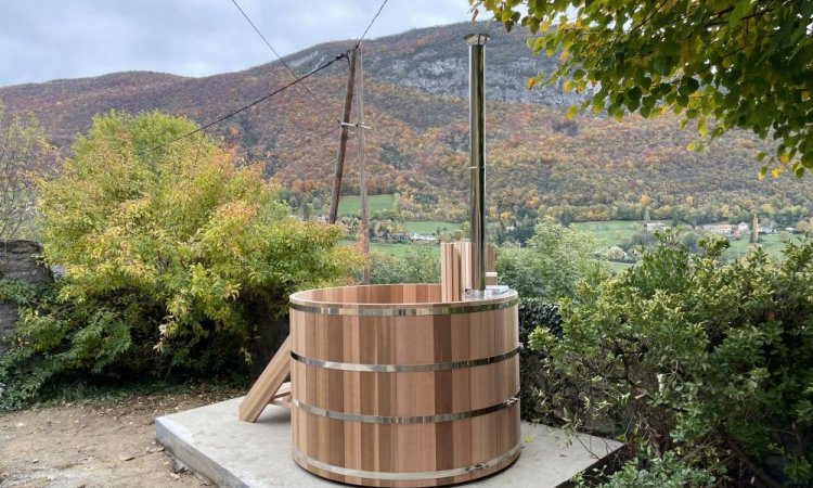 LIVRAISON ET INSTALLATION D'UN BAIN NORDIQUE 5 PLACES À SAINT MARTIN LE VINOUX