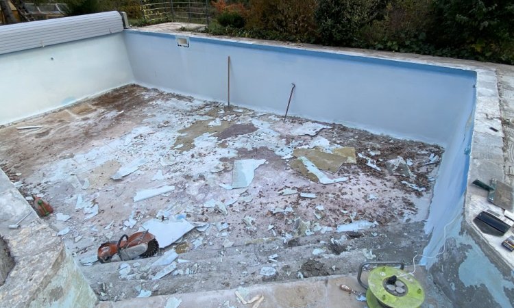 Rénovation piscine 10x5m à Saint Ismier