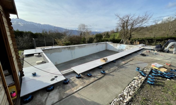 Rénovation piscine 10x5m à Saint Ismier