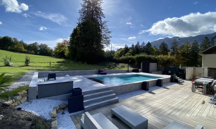 Piscine 8.75m x 4m à Monestier-de-Clermont dans le Trièves près de Grenoble